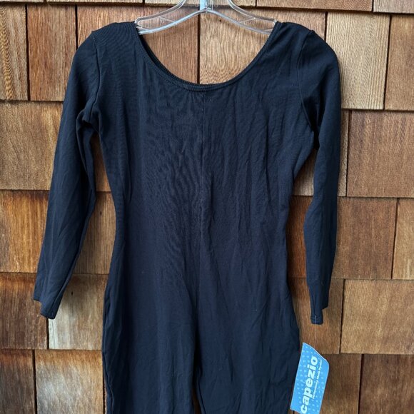 NWT Capezio Black Long Sleeve Unisex Unitard Catsuit in Adult X-Large - Picture 3 of 11